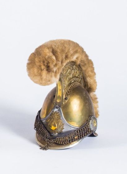 Casque de trompette de carabinier. Bombe...
