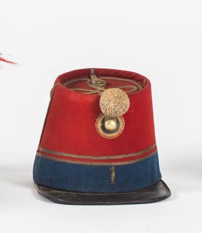 Shako du 1er régiment de chasseurs d'afrique....