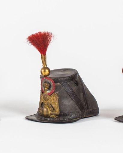 Shako d'infanterie modèle 1860. Fut et coiffe...