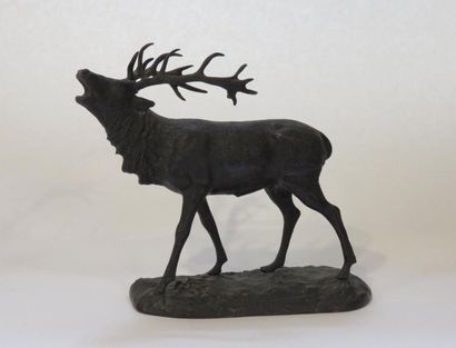 A.K. KORNILUK, XXe siècle
Cerf brâmant Bronze...