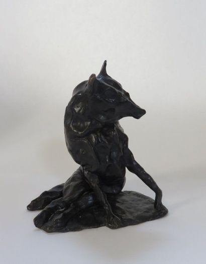 José Maria DAVID, 1944-2015
Loup assis Bronze...