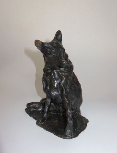 José Maria DAVID, 1944-2015
Loup assis Bronze...