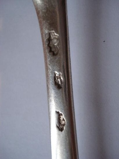Ensemble de trois couverts en argent. Modèle...