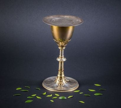 Calice et patène en argent et argent doré...