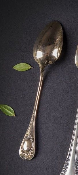 Série de douze cuillers à thé ou à café en...