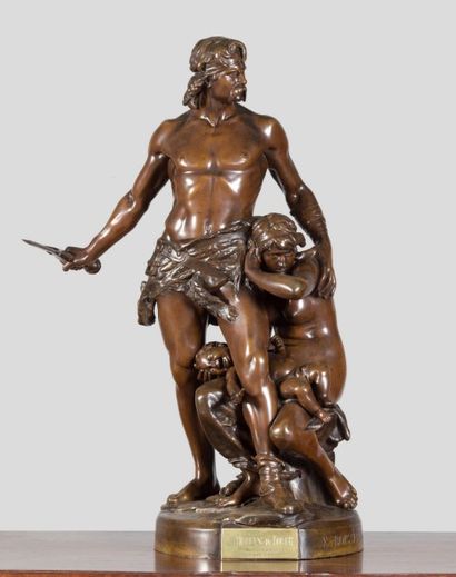 Emile BOISSEAU, 1842-1923
La défense du foyer
Bronze...