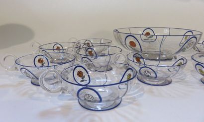 SÈVRES
Service à fruits en cristal à décor...