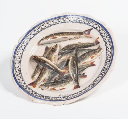 Léon BRARD, Tours, 1860-1902
Assiette en...