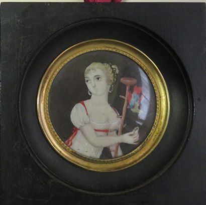 École du début du XIXe siècle
Femme au perroquet...