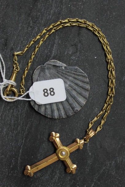 Chaîne maille fantaisie en or jaune 750‰...