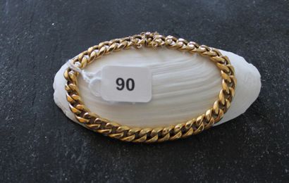 Bracelet en or jaune 750‰ maille gourmette...