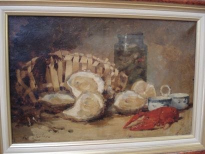 R. THALER
Nature morte aux huîtres
Huile...