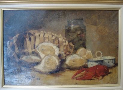 R. THALER
Nature morte aux huîtres
Huile...