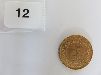 TUNISIE
20 Francs or (Ali, Bey) AH1316 /...