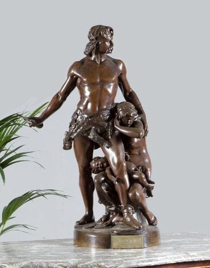 Emile BOISSEAU, 1842-1923
La défense du foyer
Bronze...