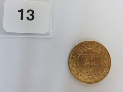 TUNISIE
20 Francs or (Ali, Bey) AH1316 /...