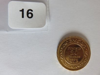 TUNISIE
20 Francs or (Muhammad al-Hadi, Bey)...