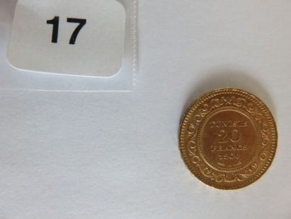 TUNISIE
20 Francs or (Muhammad al-Hadi, Bey)...