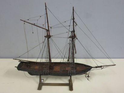 Maquette de goélette de type américain à...