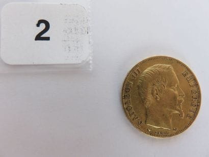 20 Francs or Napoléon III tête nue 1859 BB...