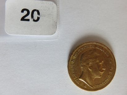 Prusse
20 Mark or Guillaume II 1890 A TT...