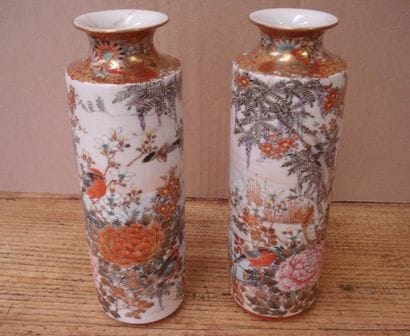 JAPON - Satzuma
Paire de vases rouleau en...