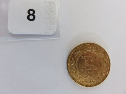 TUNISIE
20 Francs or (Ali, Bey) AH1309 /...