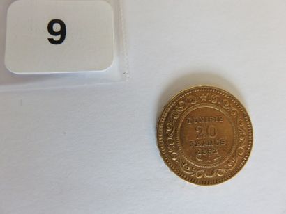 TUNISIE
20 Francs or (Ali, Bey) AH1310 /...