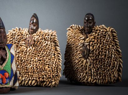 DEUX STATUETTES DE JUMEAUX fille et garçon...