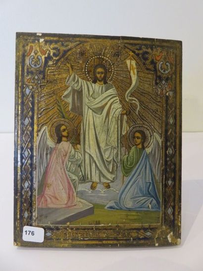 ICÔNE: LA RÉSURRECTION DU CHRIST encadrement...