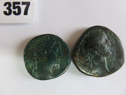 Monnaies - Empire romain - Lot de 2 sesterces...