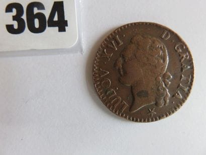 Monnaies - Louis XVI - 1/2 sol à l'écu 1791...