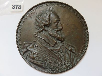 Médaille de Henri IV 1606 - Buste cuirassé...