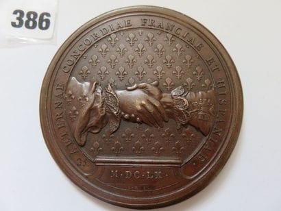 Médaille de Louis XIV 1660 - Concorde entre...