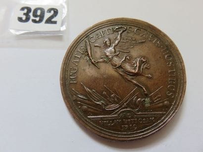 Médaille de Philippe V d'Espagne 1710 - Bataille...