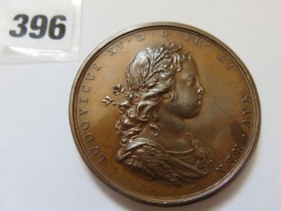 Médaille de Louis XV 1716 - Bonheur et prospérité...
