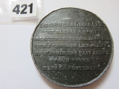Médaille - Mort du général Desaix à Marengo,...