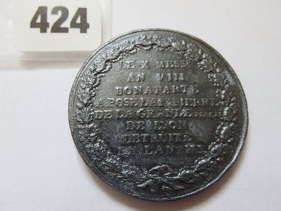 Médaille - Rétablissement de la Place Bellecour...