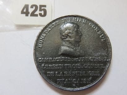 Médaille - Pose de la 1ère pierre de la colonne...