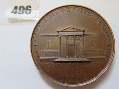 Médaille de Charles X, Pose de la 1ère pierre...
