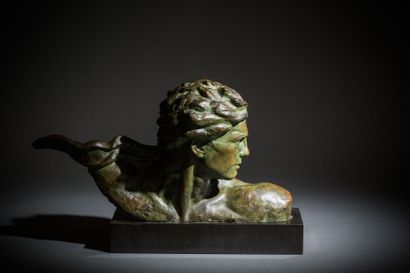 Buste d'un jeune homme de profil, Mermoz...