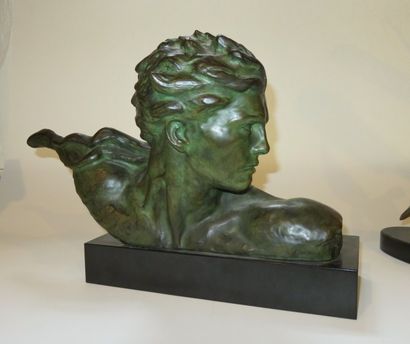 Buste d'un jeune homme de profil, Mermoz...