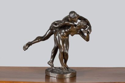 La Danse Couple de danseurs nus en bronze...