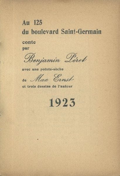 PERET Benjamin
AU 125 DU BOULEVARD SAINT...