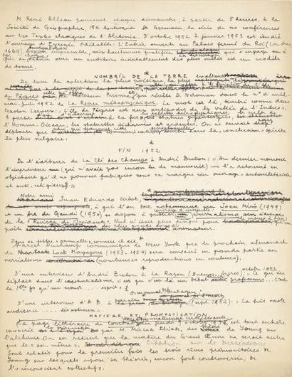 BRETON André
REVUE MÉDIUM. MANUSCRIT AUTOGRAPHE....
