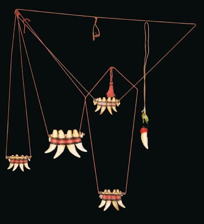 Très rare collier Indiens Bororo, Rio Vermelho,...
