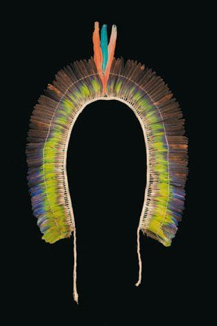 Diadème Indiens Kayapó, Rio Xingu, Etats...