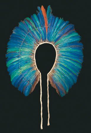 Diadème Indiens Kayapó, Rio Xingu, Etats...