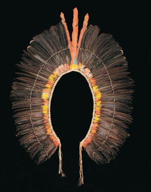 Diadème Indiens Kayapó, Rio Xingu, Etats...