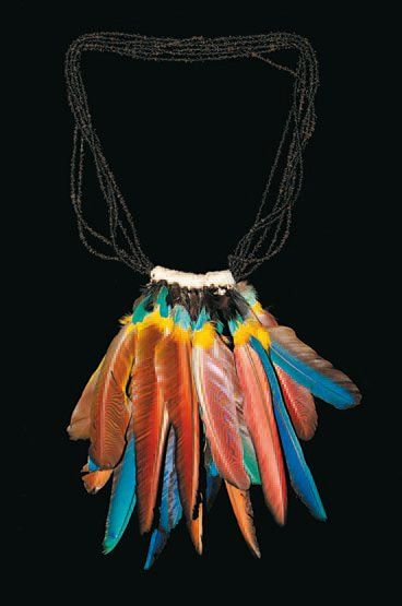 Collier pendentif dorsal Indiens Rikbaktsa,...